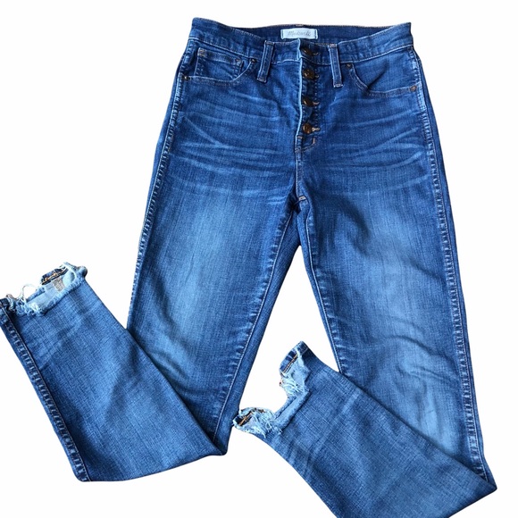 Madewell Denim - Madewell 10” High Rise Skinny Button Fly Sz 27